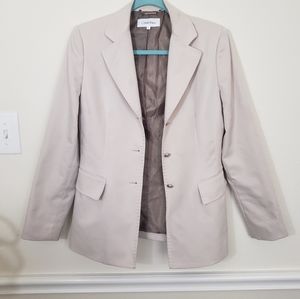 Calvin Klein Tailored Blazer Jacket Beige